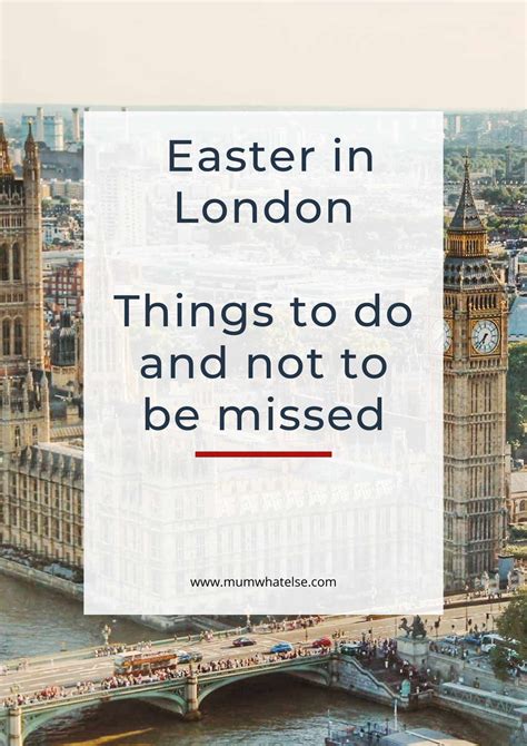 Things To Do In Easter London