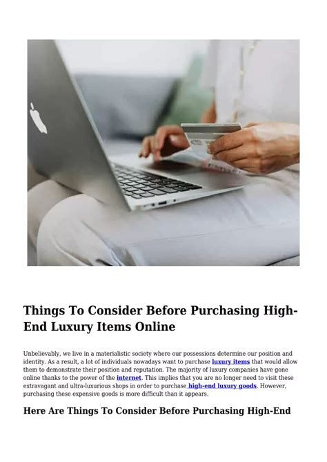Things to Consider Before Purchasing