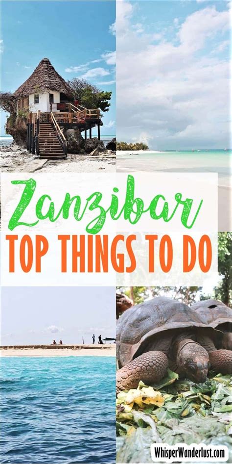 Things to Note Zanzibar