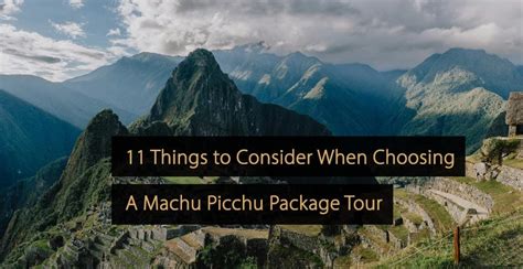 Things to consider when picking a tour