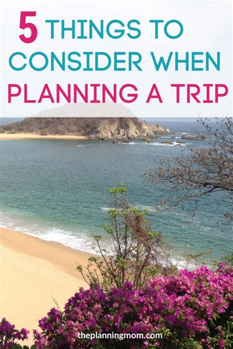 Things to consider when planning
