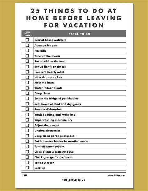 Things to note before going