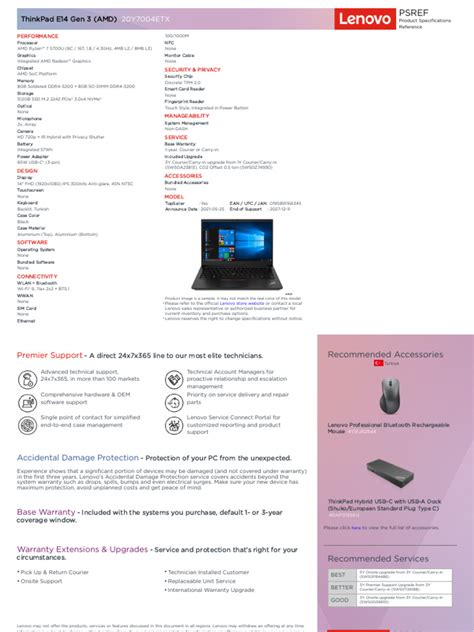 Thinkpad E14 Specification