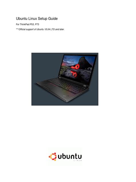 Thinkpad P53 With Ubuntu