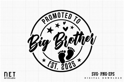 Countdown to Cutest Arrival Begins: Celebrate with This Boy Getting Promoted to Big Brother SVG