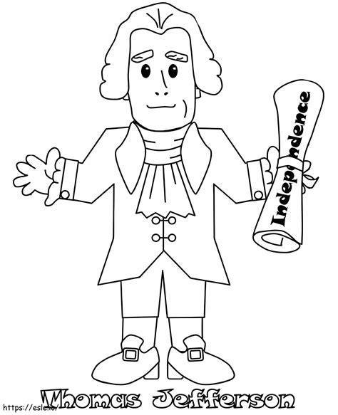 Thomas Jefferson Coloring Page