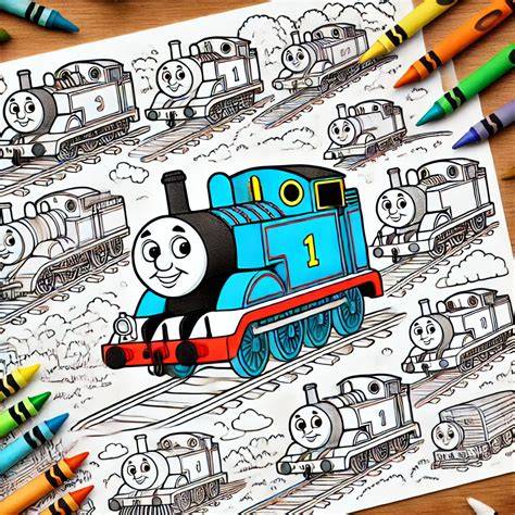 Thomas The Train Coloring Book Pages