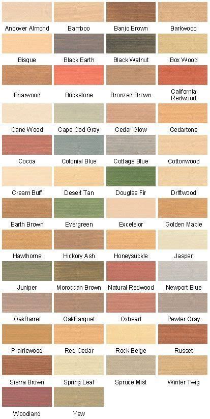 Thompson Water Seal Color Chart