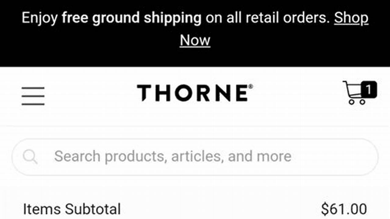 Thorne Promo Code 2024