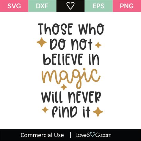 Download Those Who Don't Believe in Magic SVG File - SVG Design Commercial Use