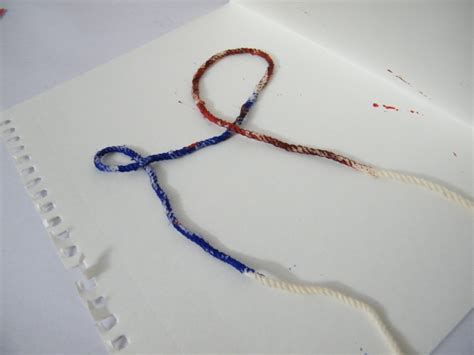 Thread Painting On Paper For Kids