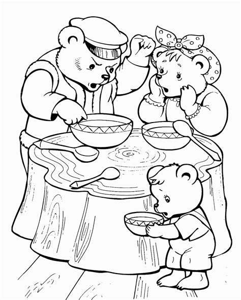 Three Bears Coloring Pages