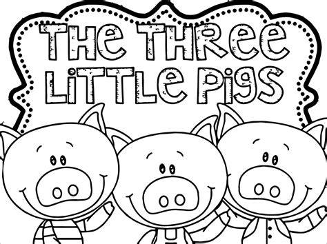 Three Little Pig Coloring Page