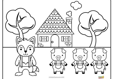 Three Little Pigs Coloring Page