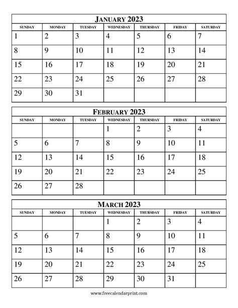 Three Month Calendar 2024 Printable
