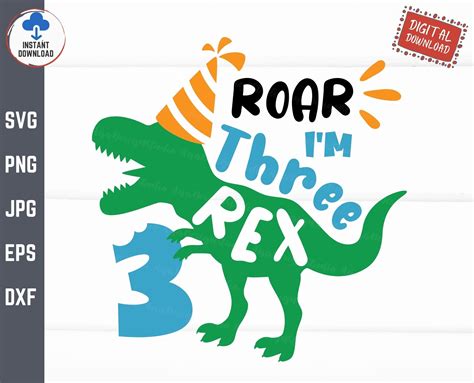 Roar Your Way to Success with Three Rex SVG Designs: A Jurassic Delight for your Creative Endeavors!