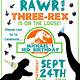 Three-rex Birthday Invitation Template Free