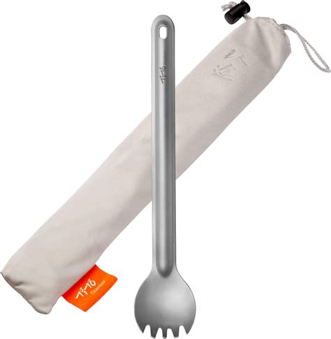 TiTo Titanium Spork Spoon Long Handle Outdor Camping tableware Portable Ultralight Cooking Environmental Picnic Accessories