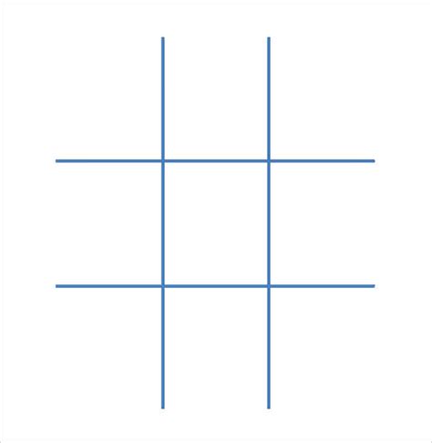 Tic Tac Toe Template Word