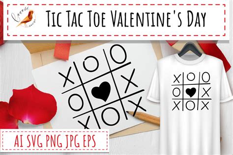 Tic Tac Toe Valentine SVG Cut File