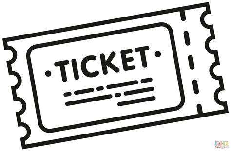 Ticket Coloring Page