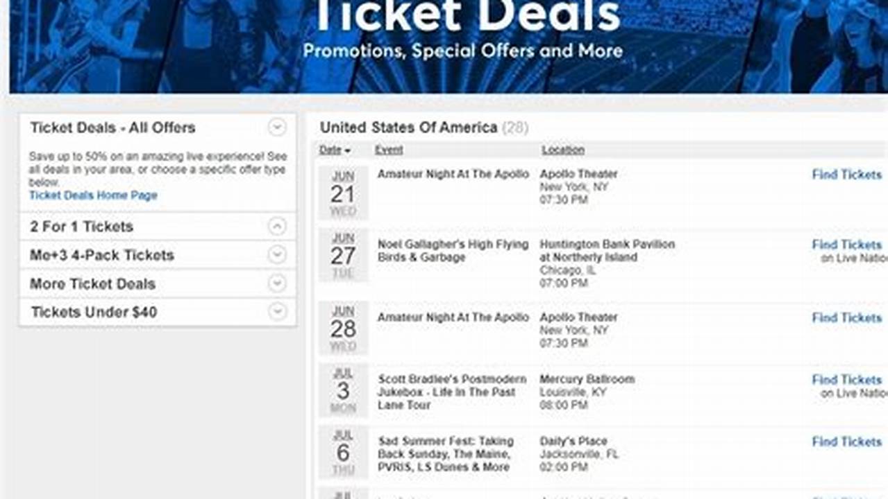 Ticketmaster Discount Codes 2024