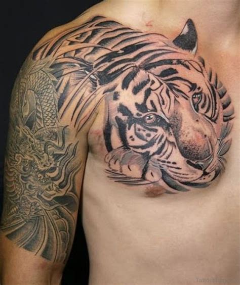 Japanese Style Tiger Chest Tattoo Best Tattoo Ideas