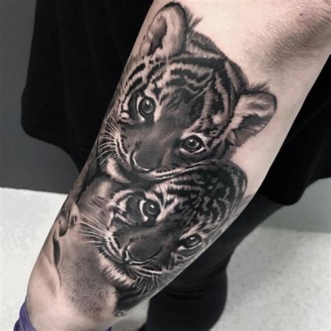Tiger And Cub Tattoo