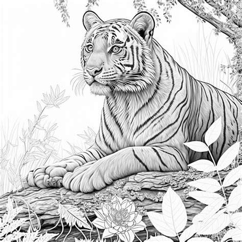 Tiger Coloring Pages Realistic