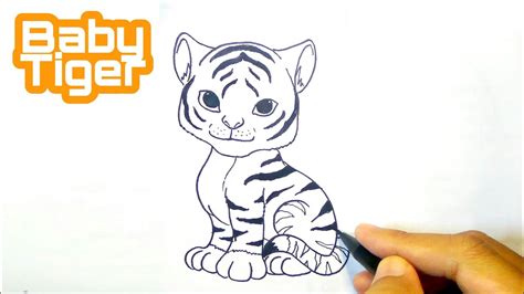 Tiger Cute Baby Animals To Draw