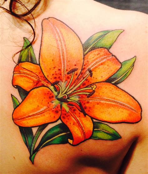 Blue flower tattoos, Lily flower tattoos, Lily tattoo design