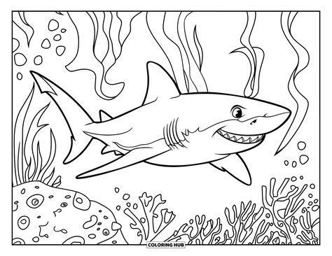 Tiger Shark Coloring Pages Gif