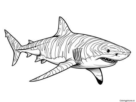 Tiger Shark Coloring Pages Picture