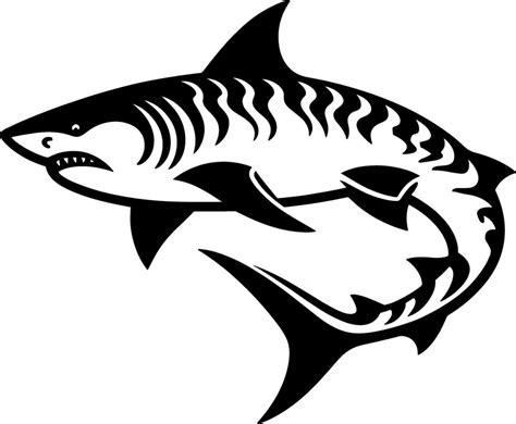 Roaring to Life: Unleash Your Creativity with the Fierce Tiger Shark SVG Design