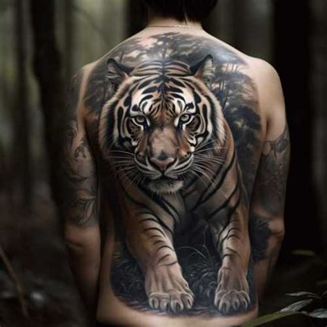 Tiger Tattoo On The Back