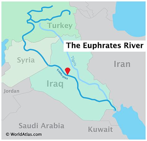 Tigris And Euphrates River On World Map