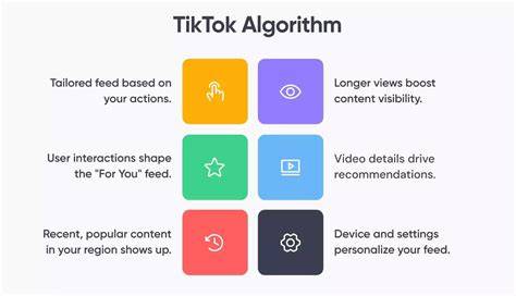 TikTokのアルゴリズムとコンテンツフィードのイメージ