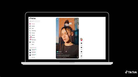 TikTok Web版のブラウザインターフェース