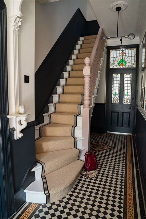 Tiled Hall With Stair Runner