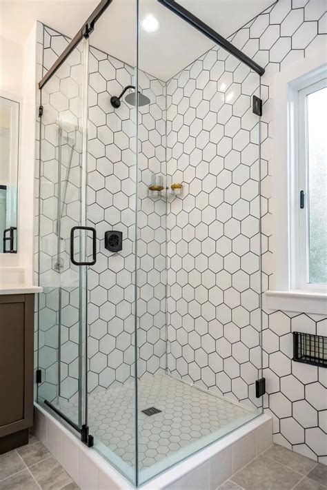 Tiled Corner Shower