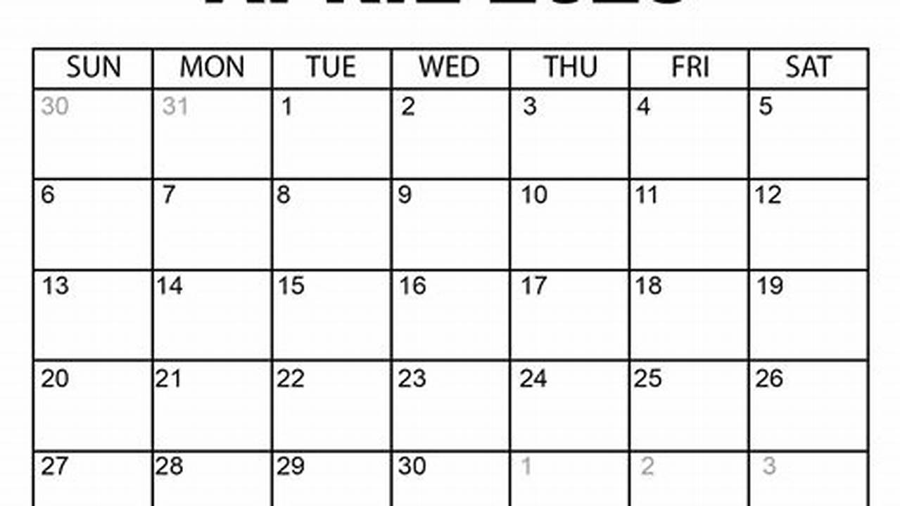 Time And Date Calendar April 2025