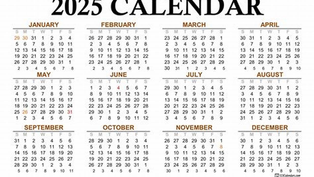 Time And Date Calender 2025