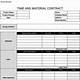 Time And Materials Contract Template