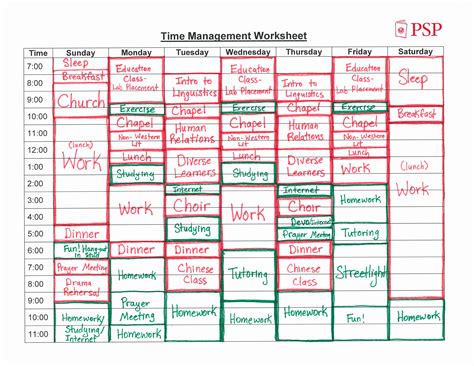 Time Management Schedule Examples, Format, Pdf Examples