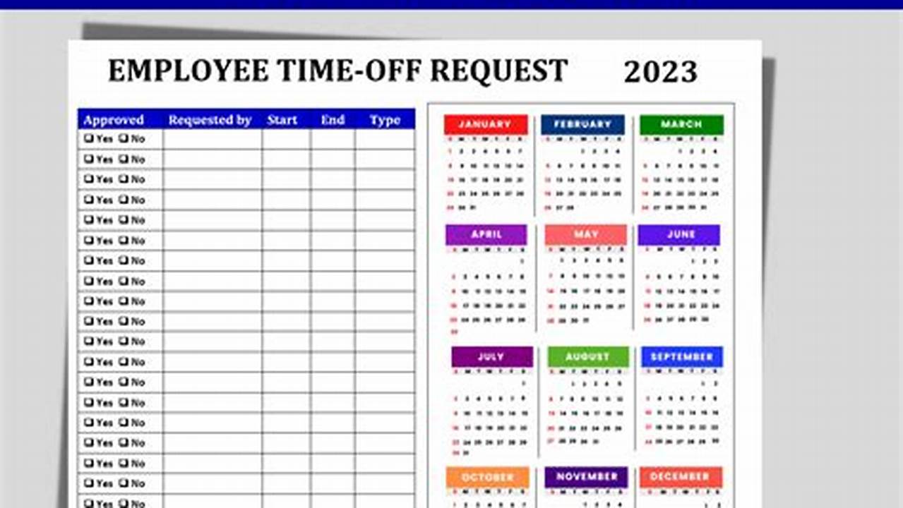 Time Off Request Calendar