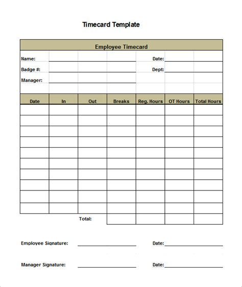 10 Timesheet Template In Excel Excel Templates