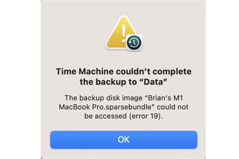 Time Machine Error