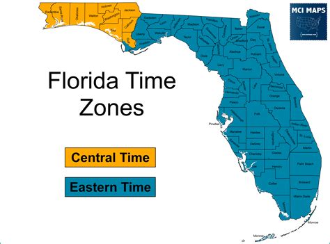 Time Zones Florida Map World Map Gray