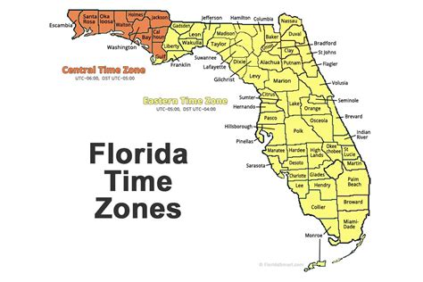 Fl Time Zone Map Florida Map