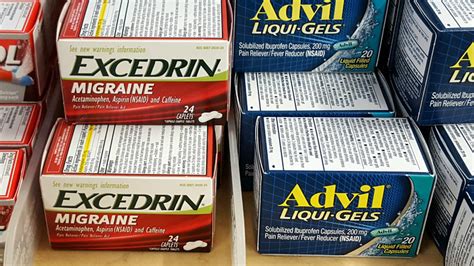 Time Interval Between Ibuprofen and Excedrin